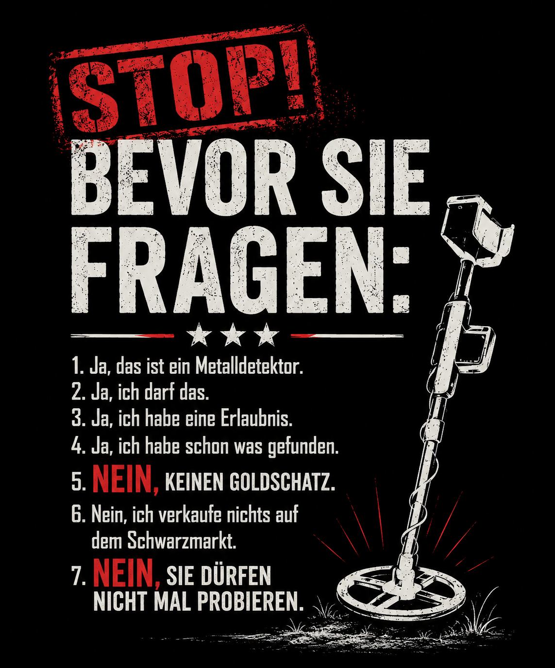 Stop! Bevor Sie fragen...